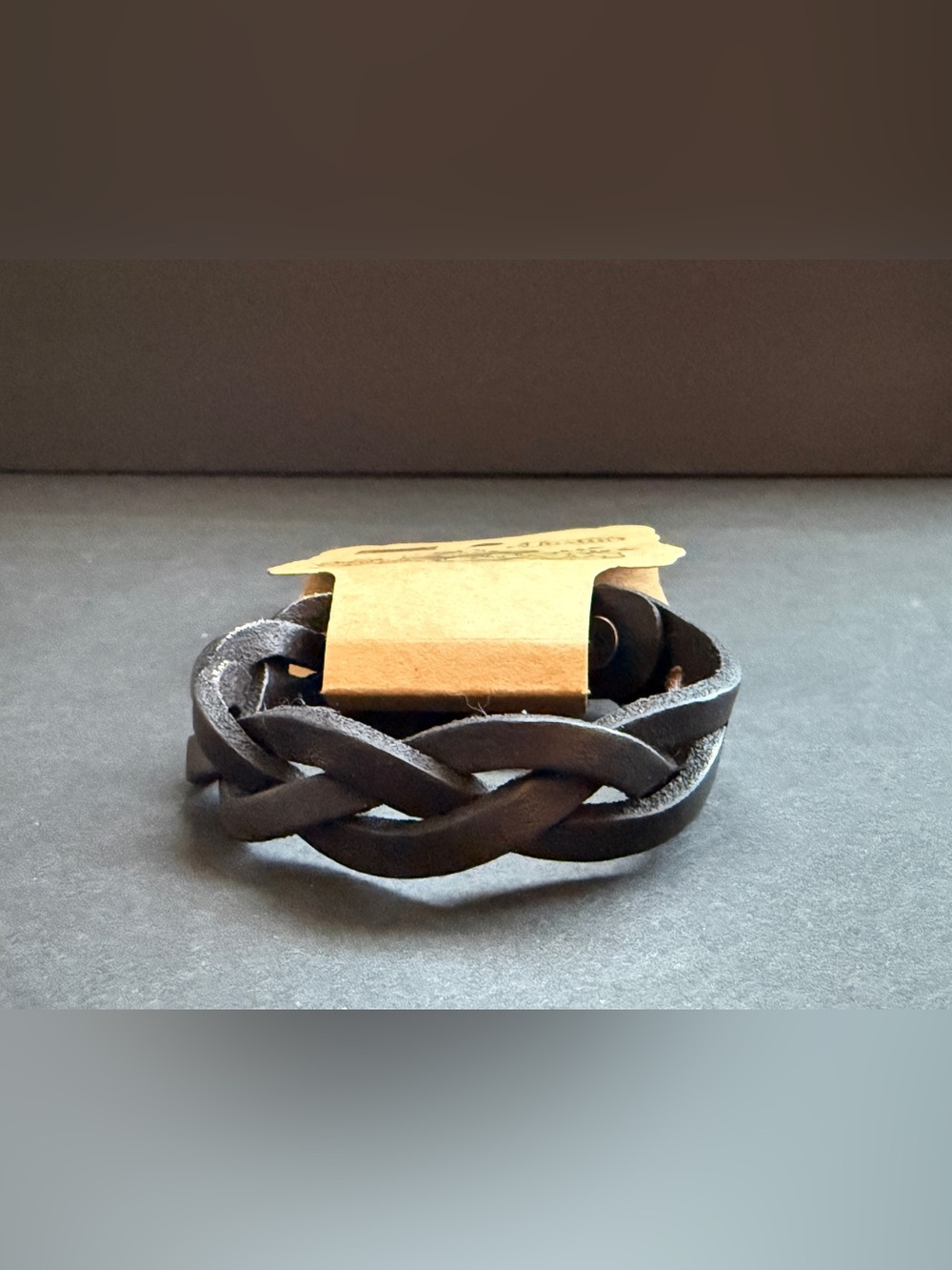Justin Boots Braided Leather Bracelet in Dark Brown